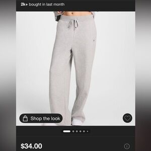 Champion Wide Leg Sweat Pants - Gray